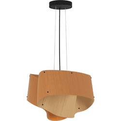 Bruck WEP-CAR-45-LE26-PBK-BCH-ASH Carlotta 45 Contemporary Black LED 17" Drop Lighting Fixture