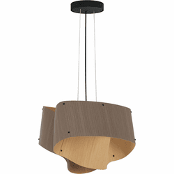 Bruck WEP-CAR-45-LE26-PBK-GYO-ASH Carlotta 45 Modern Black LED 17" Pendant Lighting