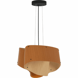 Bruck WEP-CAR-45-LE26-PBK-PTB-ASH Carlotta 45 Contemporary Black LED 17" Drop Lighting Fixture