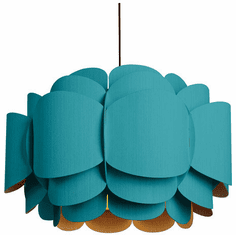 Bruck WEPBEL/76/LPT/ASH WEP Bella 30" Contemporary Light Petrol Hanging Light