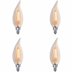 Bulbrite 861407 Nostalgic Modern LED CA10 2100K Filament (pack of 4) Light Bulbs