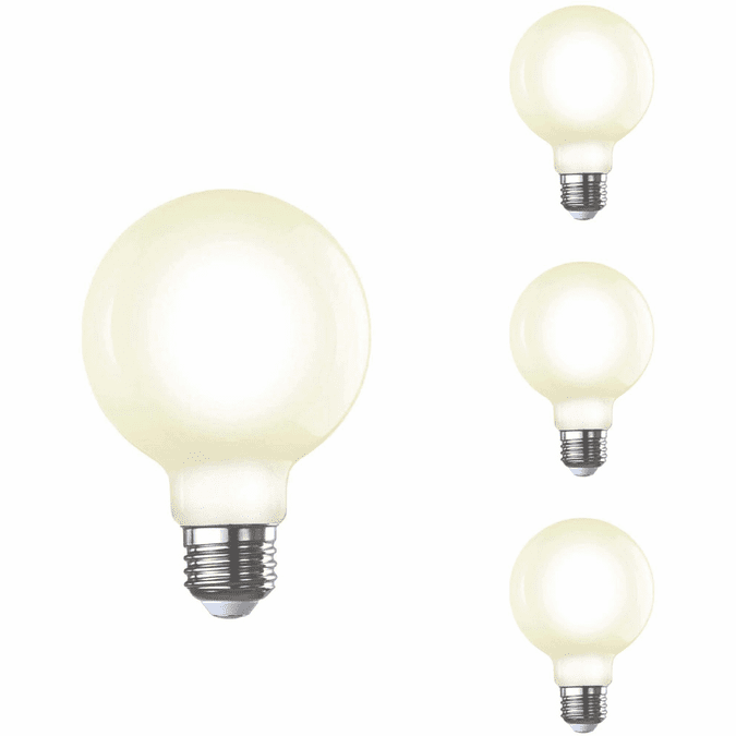Bulbrite 862893 Contemporary LED G25 Filament Milky Bulbs (pack of 4)