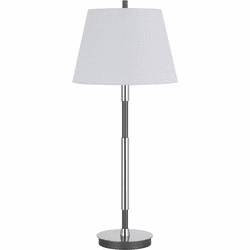 Cal BO-3182TB-CH Ciudad Contemporary Antique Brass / Silver Grey Table Light