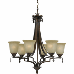 Cal FX-3506-6 Dabois Gold Bronze Chandelier Lighting