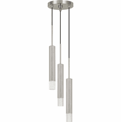 Cal FX-3723-3P-BS Modern Gun Metal LED Multi Lighting Pendant