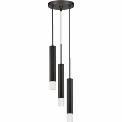 Cal FX-3723-3P-GM Modern Gun Metal LED Multi Pendant Lamp
