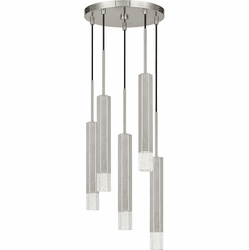 Cal FX-3723-5P-BS Modern Gun Metal LED Multi Hanging Lamp