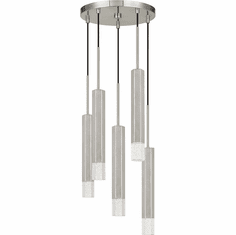 Cal FX-3723-5P-BS Modern Gun Metal LED Multi Hanging Lamp