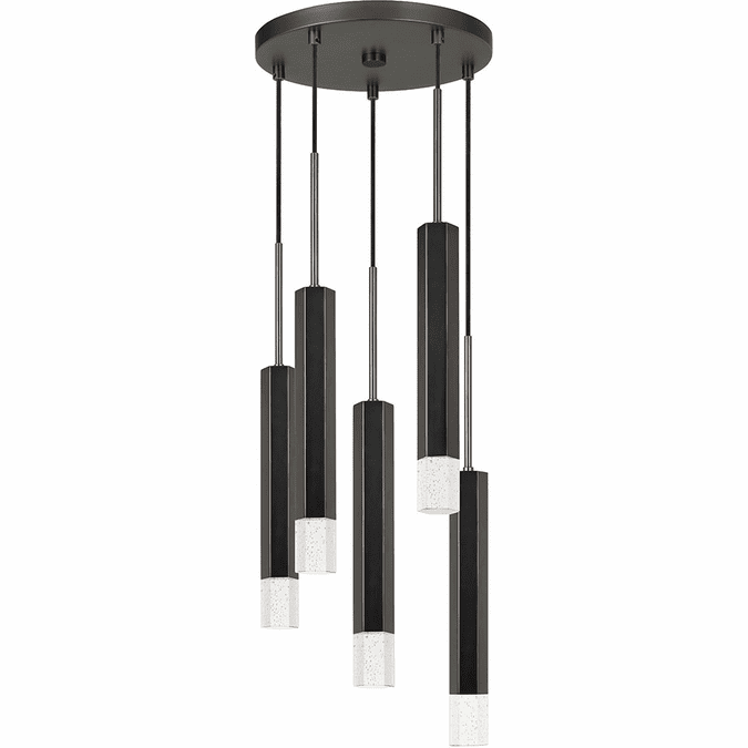 Cal FX-3723-5P-GM Contemporary Gun Metal LED Multi Hanging Light