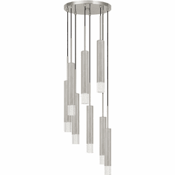 Cal FX-3723-8P-BS Modern Gun Metal LED Multi Pendant Light Fixture