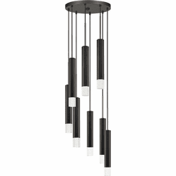Cal FX-3723-8P-GM Contemporary Gun Metal LED Multi Pendant Lighting Fixture