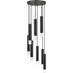 Cal FX-3723-8P-GM Contemporary Gun Metal LED Multi Pendant Lighting Fixture