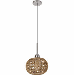 Cal FX-3783-1 Medan Modern Burlap Mini Pendant Lighting