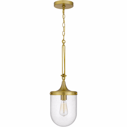 Cal FX-3785-1 Ithaca Contemporary Antique Brass Mini Pendant Lamp