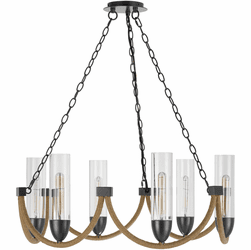 Cal FX-3815-6 Argyle Contemporary Dark Bronze Chandelier Lamp