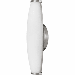Cal LA-8030-12 Carmona Brushed Steel LED 12" Bathroom Wall Light Fixture