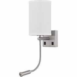 Cal LA-8045WL-1 Lakewood Contemporary Brushed Steel Wall Lamp