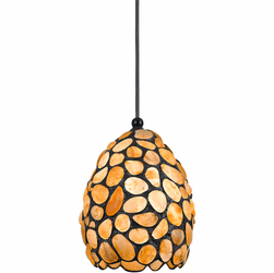 Cal UP-1100-6-DB Uni-Pack Modern Dark Bronze Amber Mini Pendant Lamp