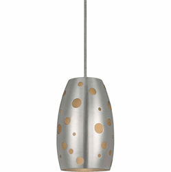 Cal UP-1102-6-BS Uni-Pack Contemporary Brushed Steel Mini Hanging Lamp