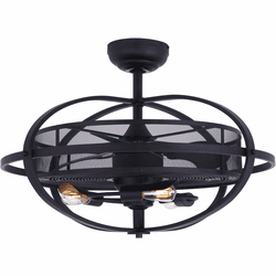 Canarm CF24CYR3BK Cyra Modern Black 24" Ceiling Fan