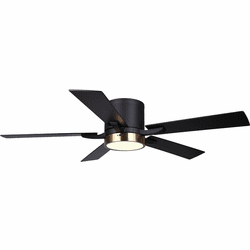 Canarm CF52QUI5BKG Quinn Contemporary Matte Black / Gold LED 52" Ceiling Fan