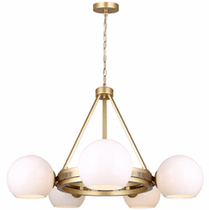 Canarm ICH1169A05GDP9 Monroe Contemporary Gold / Painted Gold Chandelier Lamp