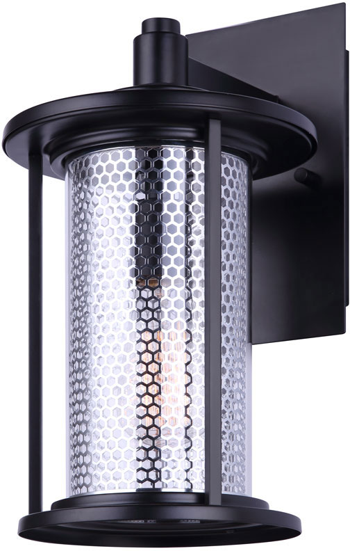 Canarm IOL523BKC Julee Contemporary Black And Chrome Outdoor Wall Lamp ...