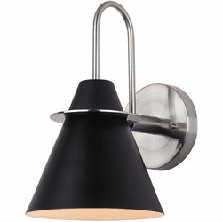 Canarm IVL1076A01BKN Talia Modern Brushed Nickel / Matte Black Wall Lighting Fixture
