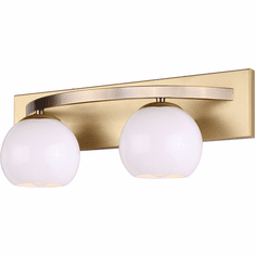 Canarm IVL1169A02GDP Monroe Contemporary Gold / Painted Gold 2-Light Bathroom Light Sconce