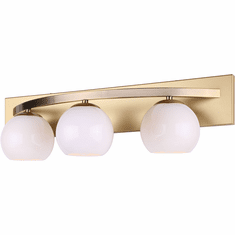 Canarm IVL1169A03GDP Monroe Contemporary Gold / Painted Gold 3-Light Bath Lighting Fixture