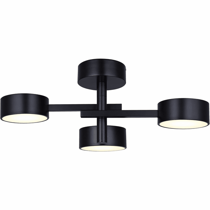 Canarm LSF315A03BK Montgomery Contemporary Black LED Ceiling Light Fixture