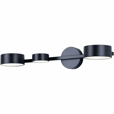 Canarm LWF315A03BK Montgomery Modern Black LED 3-Light Wall Sconce Lighting