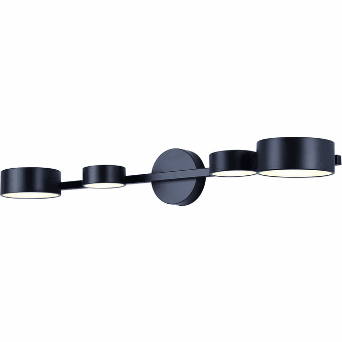 Canarm LWF315A04BK Montgomery Modern Black LED 4-Light Wall Mounted Lamp