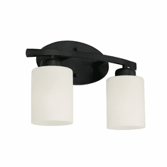Capital Lighting 115221MB-338 Dixon Modern Matte Black 2-Light Bathroom Vanity Lighting