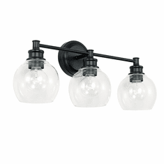 Capital Lighting 121131MB-426 Mid Century Contemporary Matte Black 3-Light Bathroom Vanity Lighting
