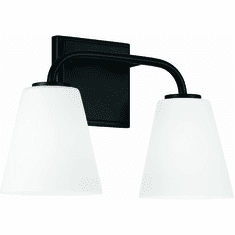 Capital Lighting 149421MB-543 Brody Matte Black 2-Light Bath Sconce