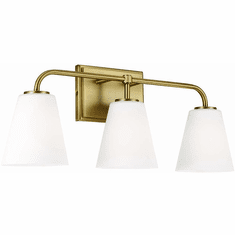 Capital Lighting 149431AD-543 Brody Aged Brass 3-Light Bathroom Sconce Lighting