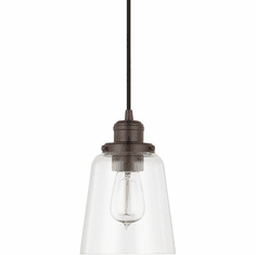 Capital Lighting 3718BB-135 Pendant Contemporary Burnished Bronze Mini Pendant Hanging Light