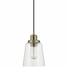 Capital Lighting 3718GA-135 Pendant Contemporary Graphite With Aged Brass Mini Drop Lighting