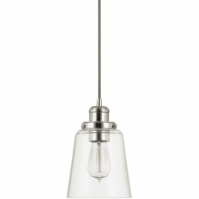 Capital Lighting 3718PN-135 Pendant Modern Polished Nickel Mini Drop Ceiling Lighting