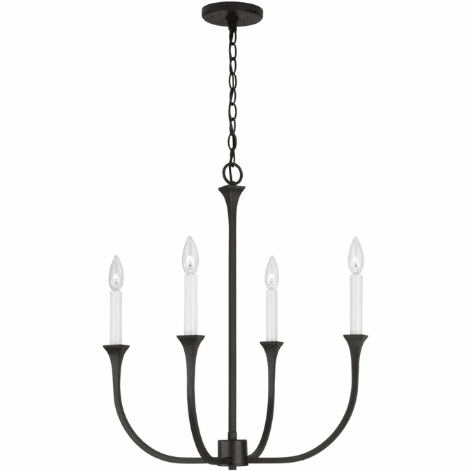 Capital Lighting 452341BI Decklan Modern Black Iron Mini Hanging Chandelier