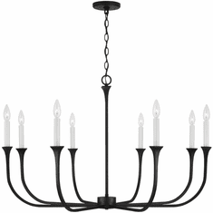 Capital Lighting 452381BI Decklan Contemporary Black Iron Chandelier Light