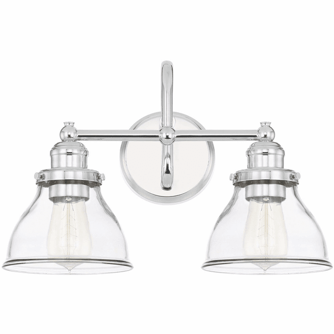 Capital Lighting 8302CH-461 Baxter Modern Chrome 2-Light Vanity Lighting Fixture