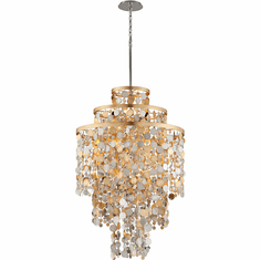 Corbett 215-711 Ambrosia Gold And Silver Leaf w/ Stainless Steel Foyer Light Fixture