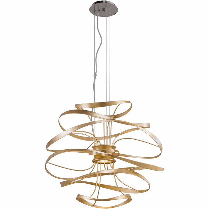 Corbett 21642GL/SS Calligraphy Contemporary Gold Leaf w/ Polished