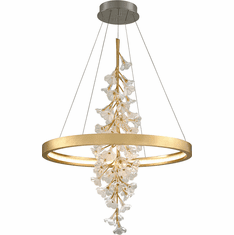 Corbett 268-72-GL Jasmine Modern Gold Leaf LED 36" Pendant Light