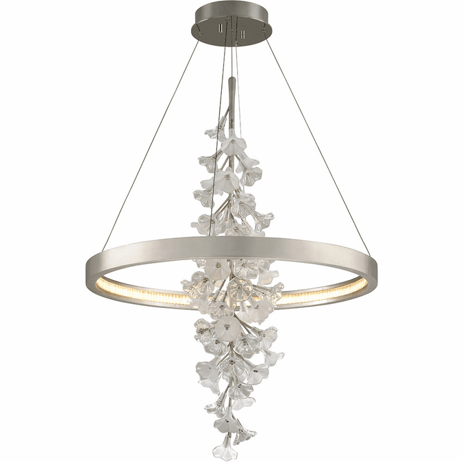 Corbett 269-72-SL Jasmine Modern Silver Leaf LED 36" Pendant Lamp
