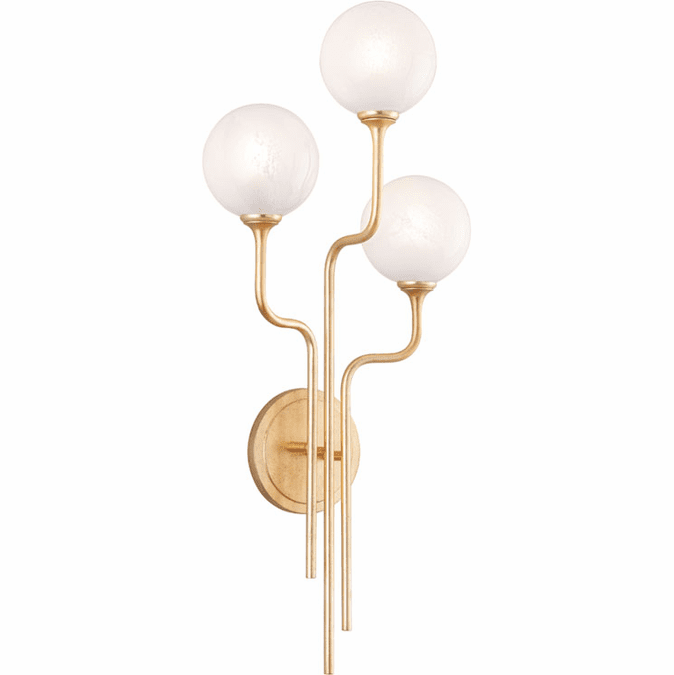 Corbett 332-03-VGL Onyx Contemporary Vintage Gold Leaf Xenon Wall Mounted Lamp
