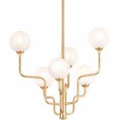 Corbett 332-28-VGL Onyx Contemporary Vintage Gold Leaf Xenon 28" Chandelier Light