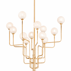 Corbett 332-45-VGL Onyx Modern Vintage Gold Leaf Xenon 45" Chandelier Lighting